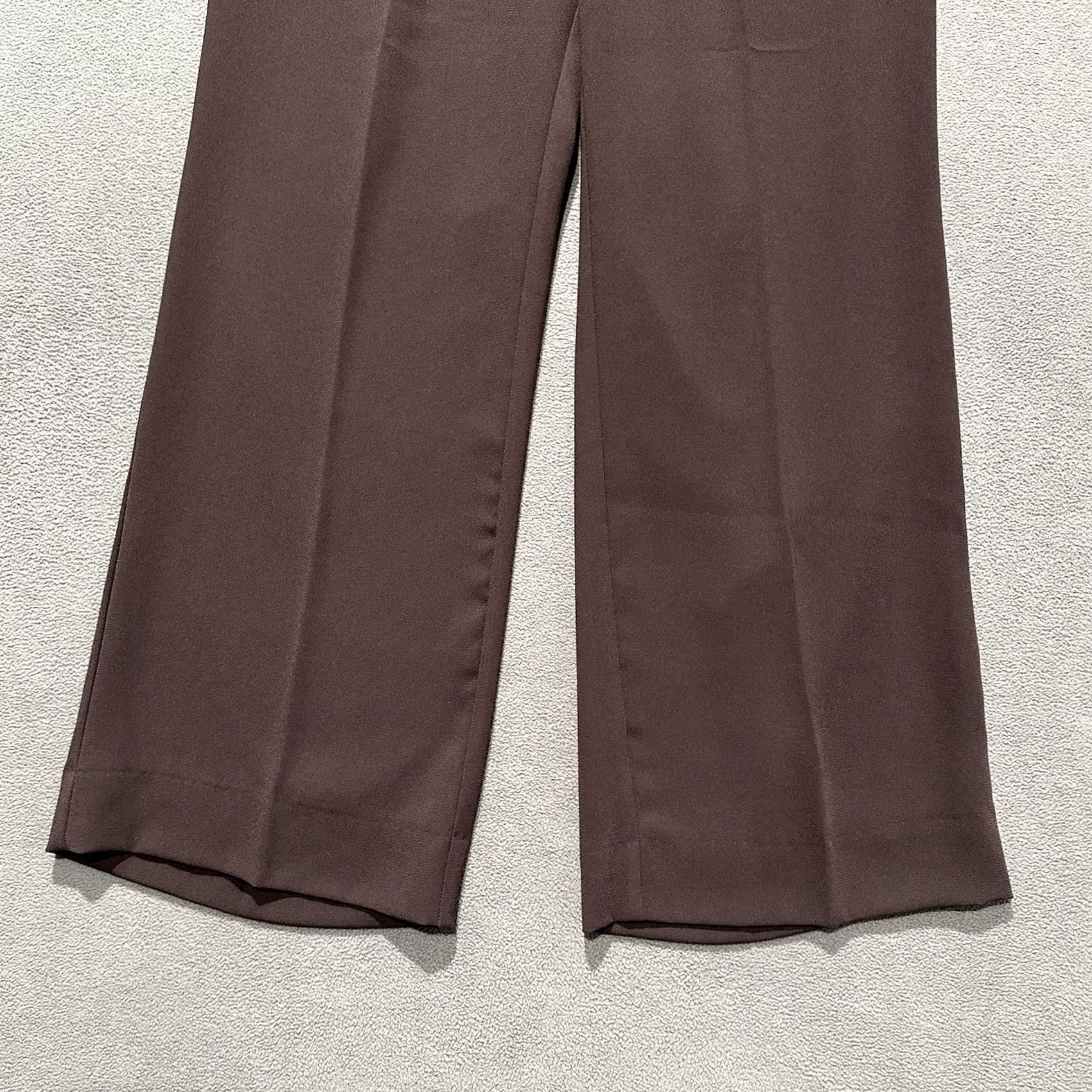 H&M H&M Pants Womens 6 Brown Wide Leg Trouser Flare Bootcut Dress Polyester Size 28" / US 6 / IT 42 - 5 Thumbnail