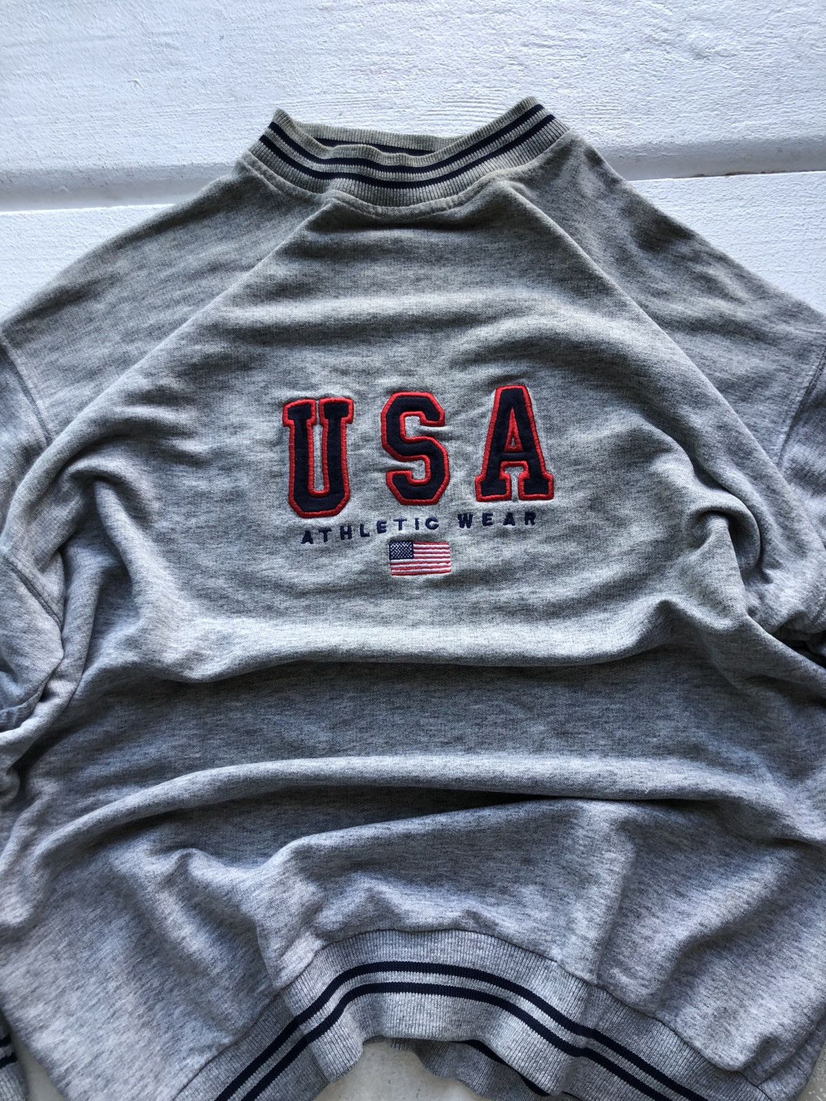 USA Olympics Vintage USA Athletic Wear Grey Sweatshirt Retro Style Size US XL / EU 56 / 4 - 3 Thumbnail