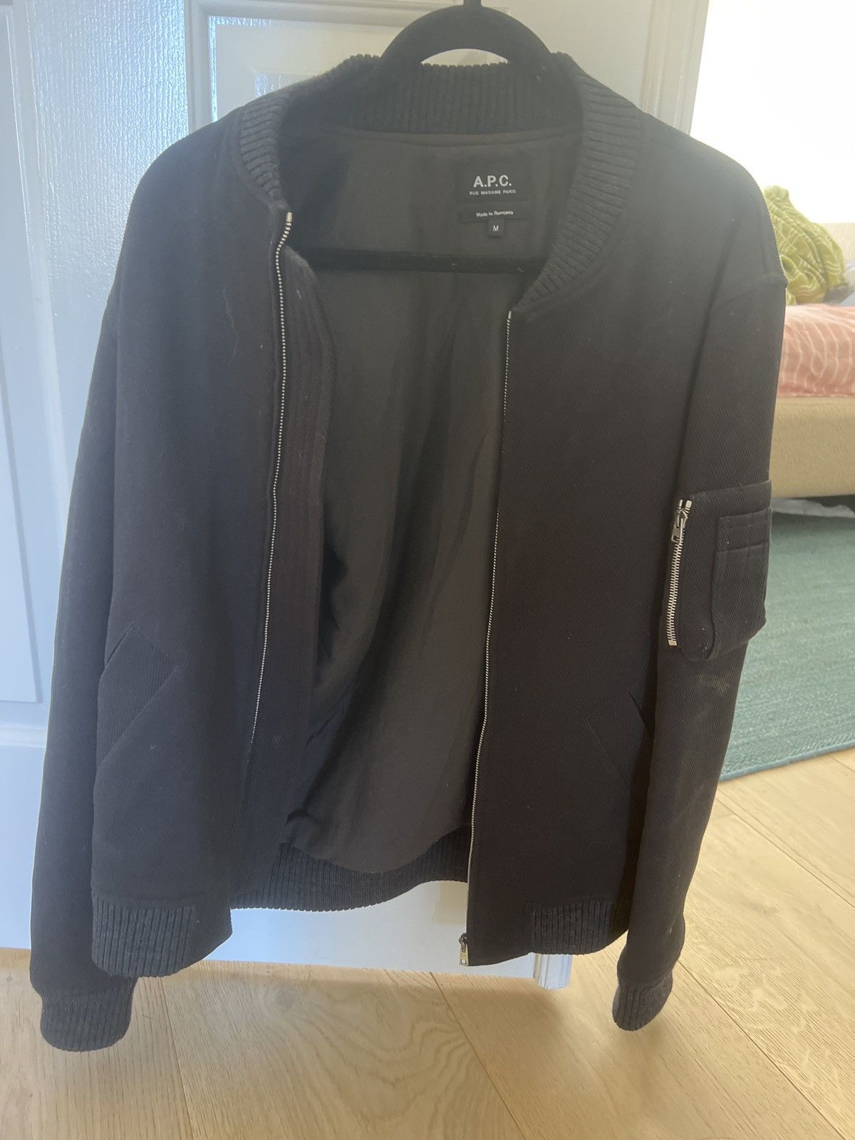 A.P.C. A.P.C. Black Bomber Jacket – Minimal Parisian Style Size US M / EU 48-50 / 2 - 3 Thumbnail