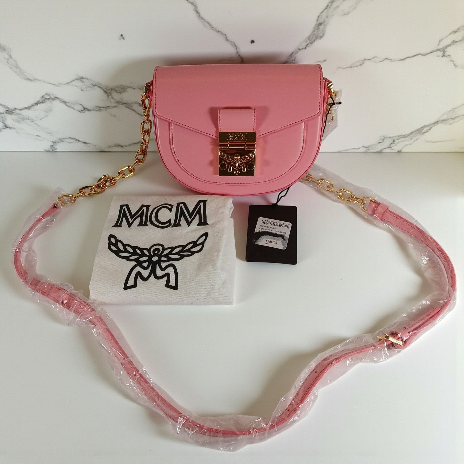 MCM MCM Patricia Mini Pink Leather Crossbody Bag - NWT Size ONE SIZE - 2 Thumbnail