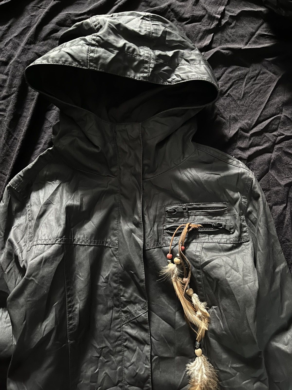 Le Grande Bleu (L.G.B.) Japanese coated cloth waxed vkei jacket Size US M / EU 48-50 / 2 - 3 Thumbnail