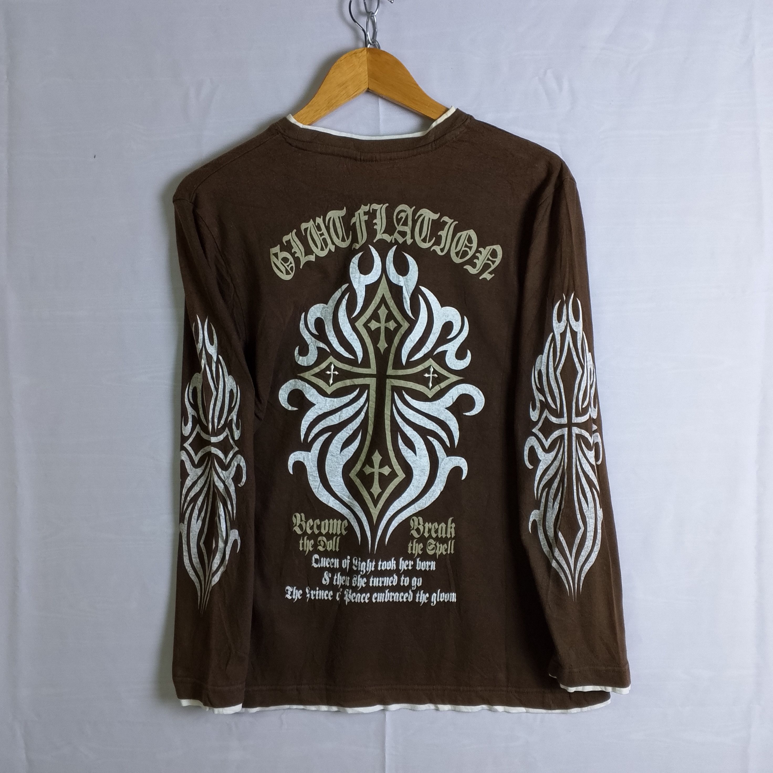 If Six Was Nine Y2k Blut Flation The Rock Cross Tee Punk LGB Style Size US S / EU 44-46 / 1 - 2 Thumbnail
