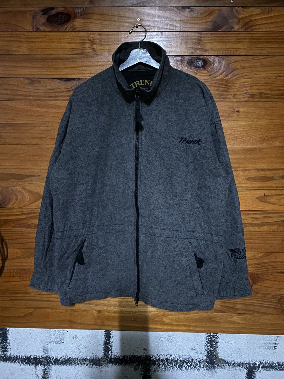 Trunk Ltd Vintage Trunk Japan Grey Fleece Zip-Up Jacket | 90s Minimal Size US M / EU 48-50 / 2 - 3 Thumbnail