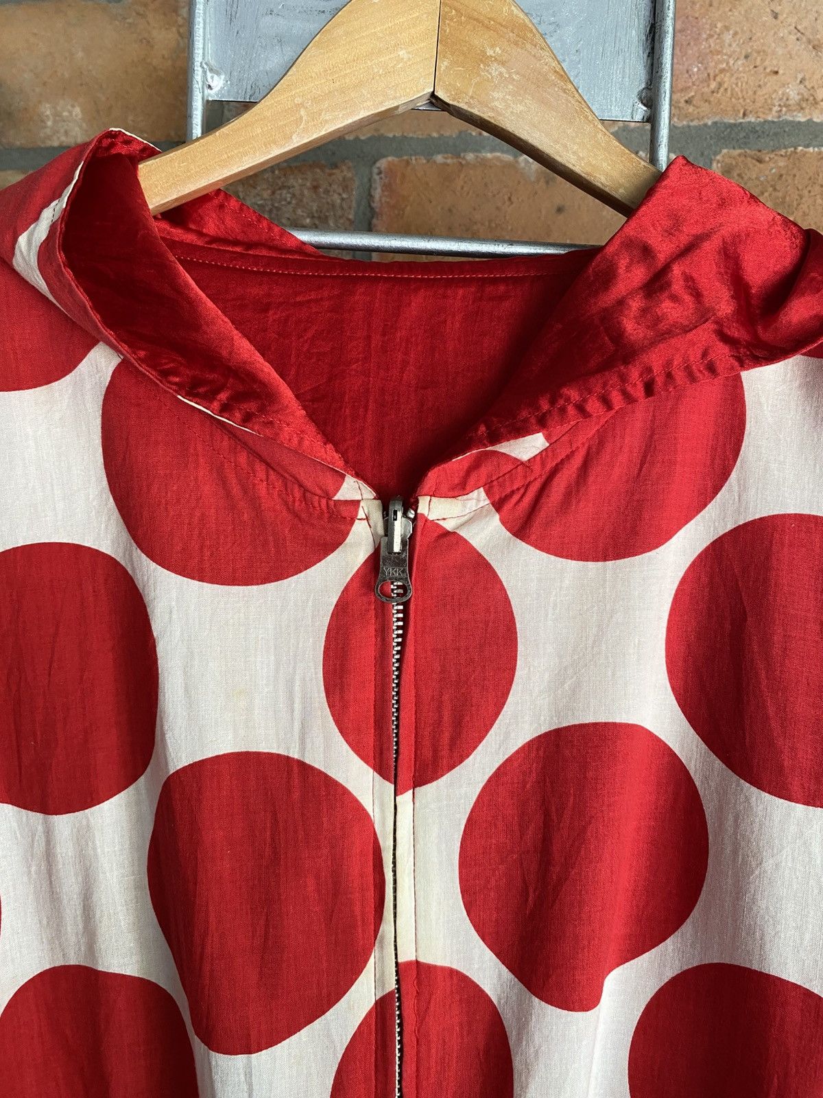 MICHIKO Red Reversible Hoodie Jacket
