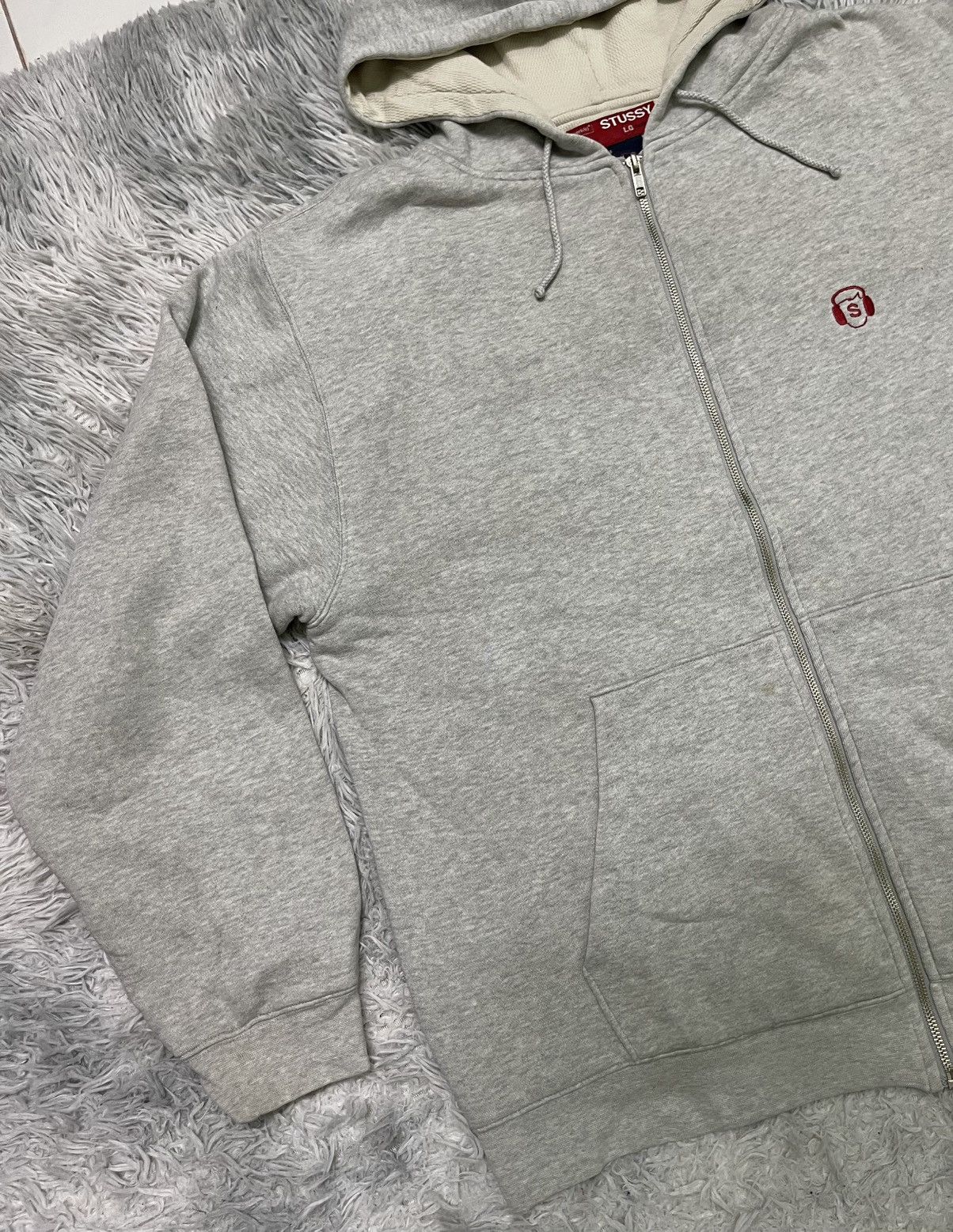 Stussy 2000s STUSSY JAPAN HOODIE ZIP UP SIMPLE DESIGN DISTRESSED Size US L / EU 52-54 / 3 - 4 Thumbnail