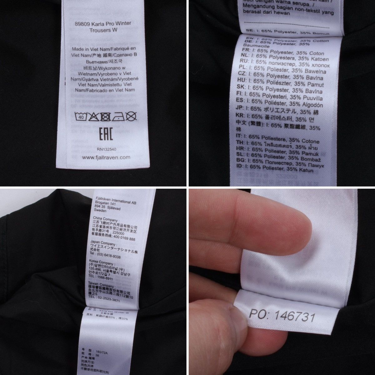 Fjallraven FJALLRAVEN G-1000 89809 Karla Pro Winter Trousers Pants Size 28" / US 6 / IT 42 - 23 Thumbnail