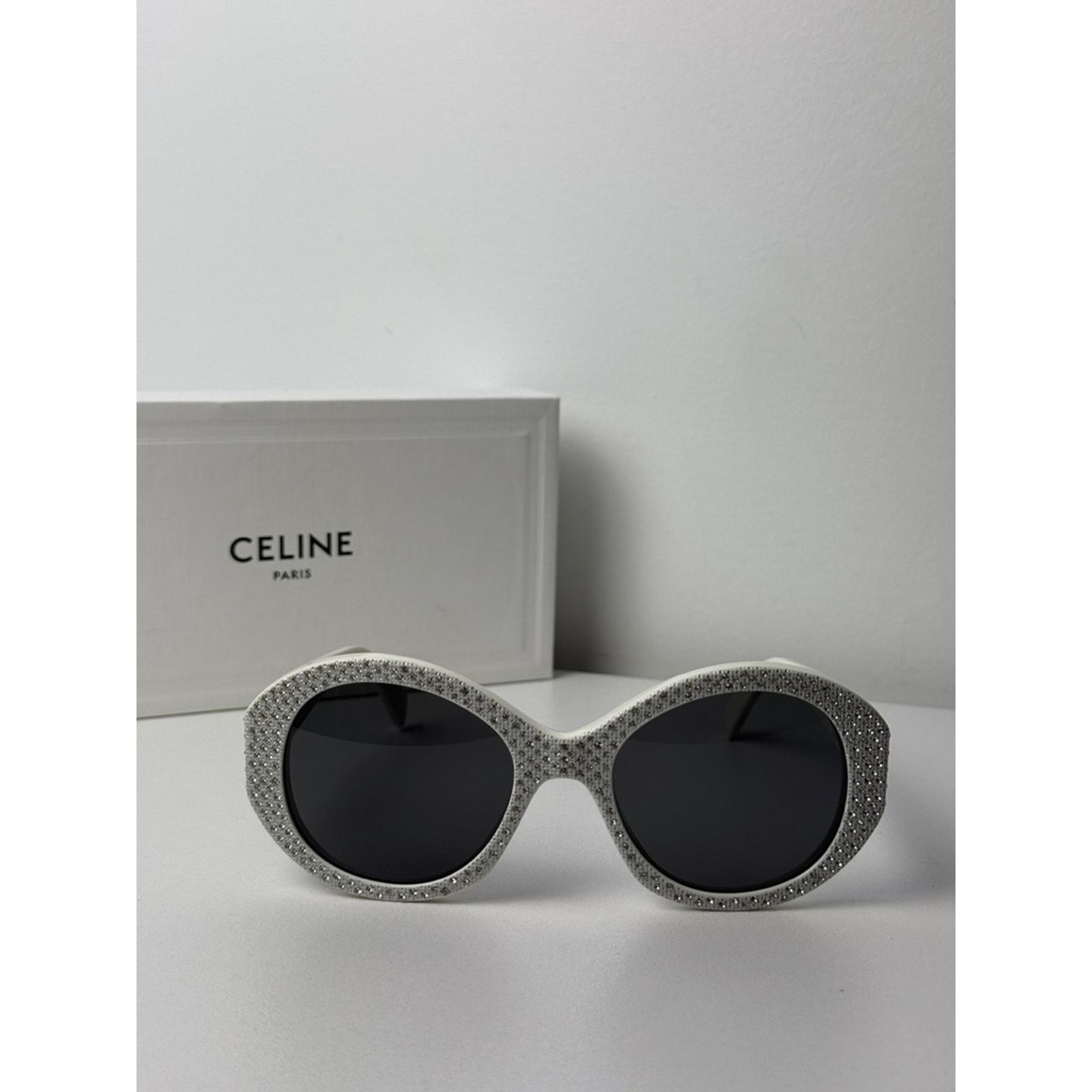 Celine NEW Celine CL4240IS White Crystal Sunglasses $1050 Size ONE SIZE - 3 Thumbnail