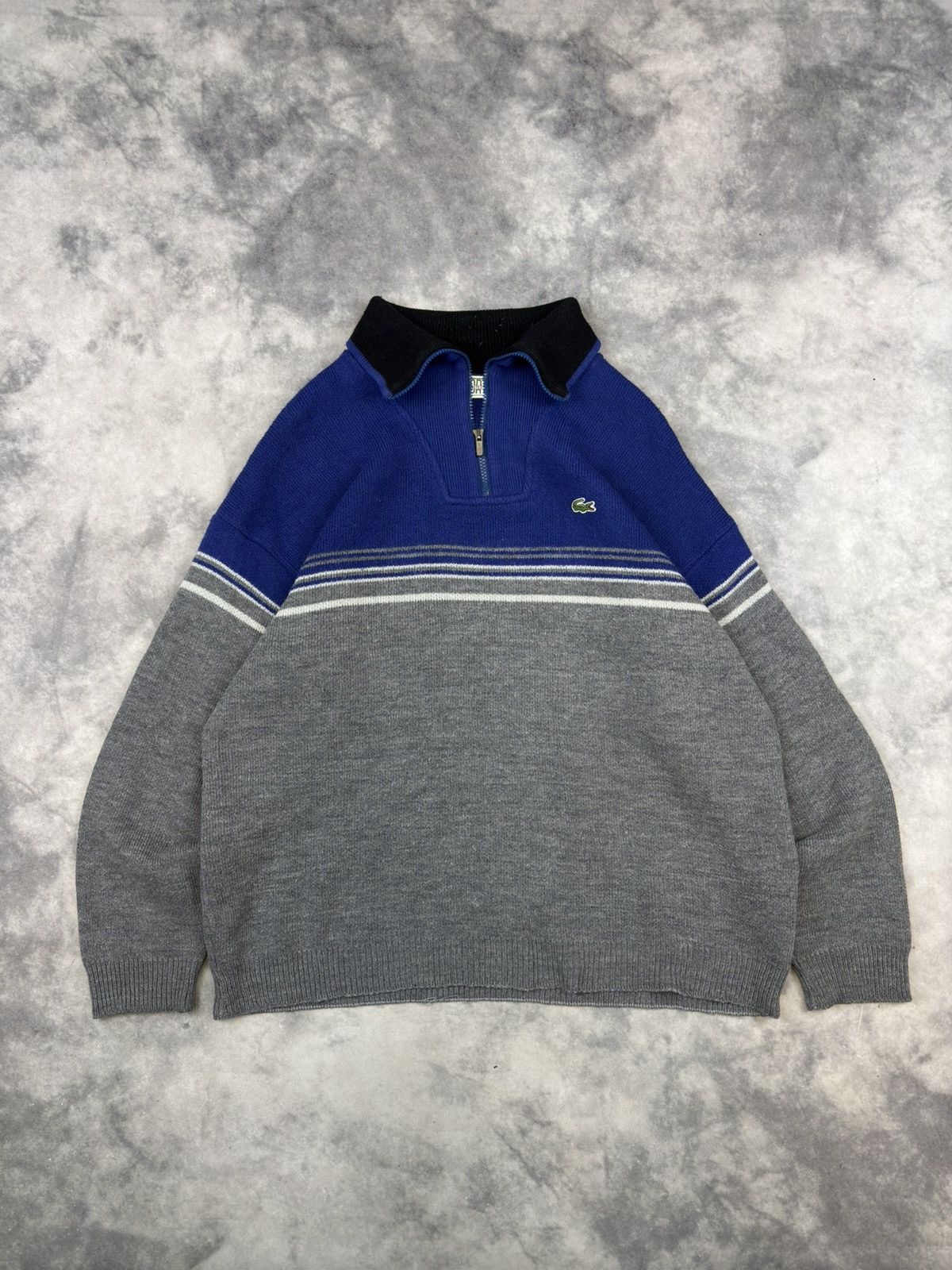 Lacoste × Vintage 😮‍💨 Rare Vintage 90s Lacoste Quarter 1/3 Zip Sweater Y2K Size US L / EU 52-54 / 3 - 1 Thumbnail