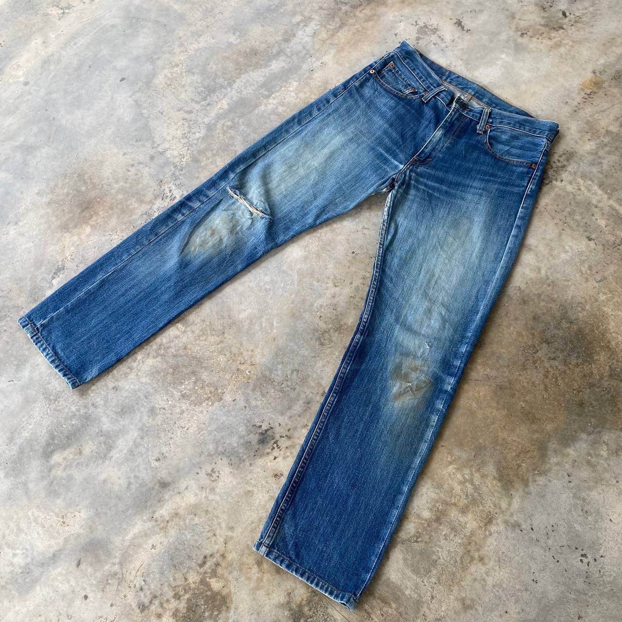 Levi's Vintage Clothing W32X29" VINTAGE LEVIS 505 DISTRESSED DIRTY DENIM J09-01 Size US 32 / EU 48 - 6 Thumbnail