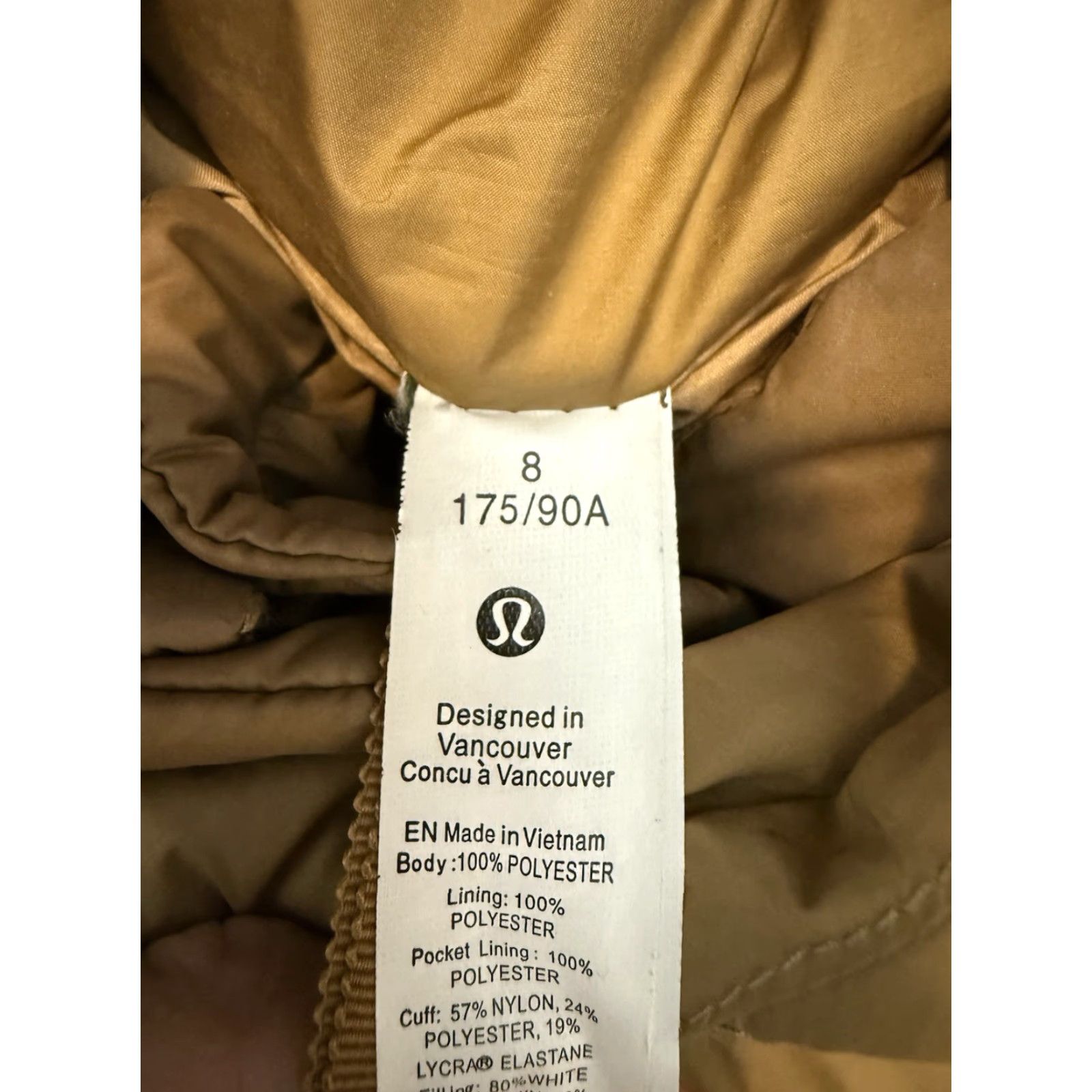 Lululemon Lululemon Wunder Puff Jacket Womens 8 Bold Beige Goose Down Hooded Multicolor City Outdoor Winter Fall Spring Size M / US 6-8 / IT 42-44 - 3 Thumbnail