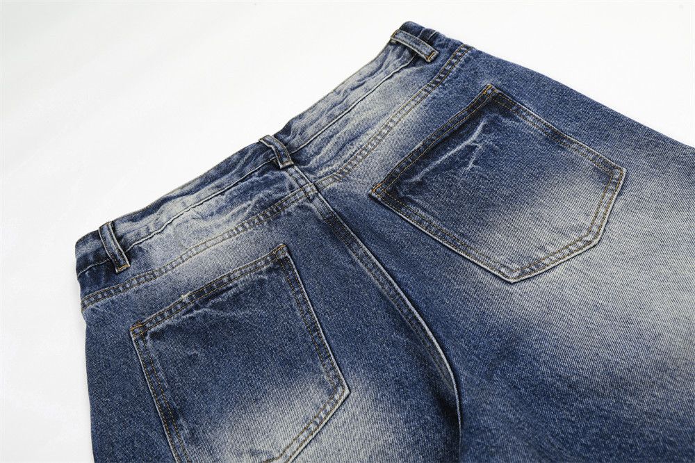 Vintage Retro Washed Hippie-Vibe Loose Distressed Flared Jeans Size US 32 / EU 48 - 4 Thumbnail