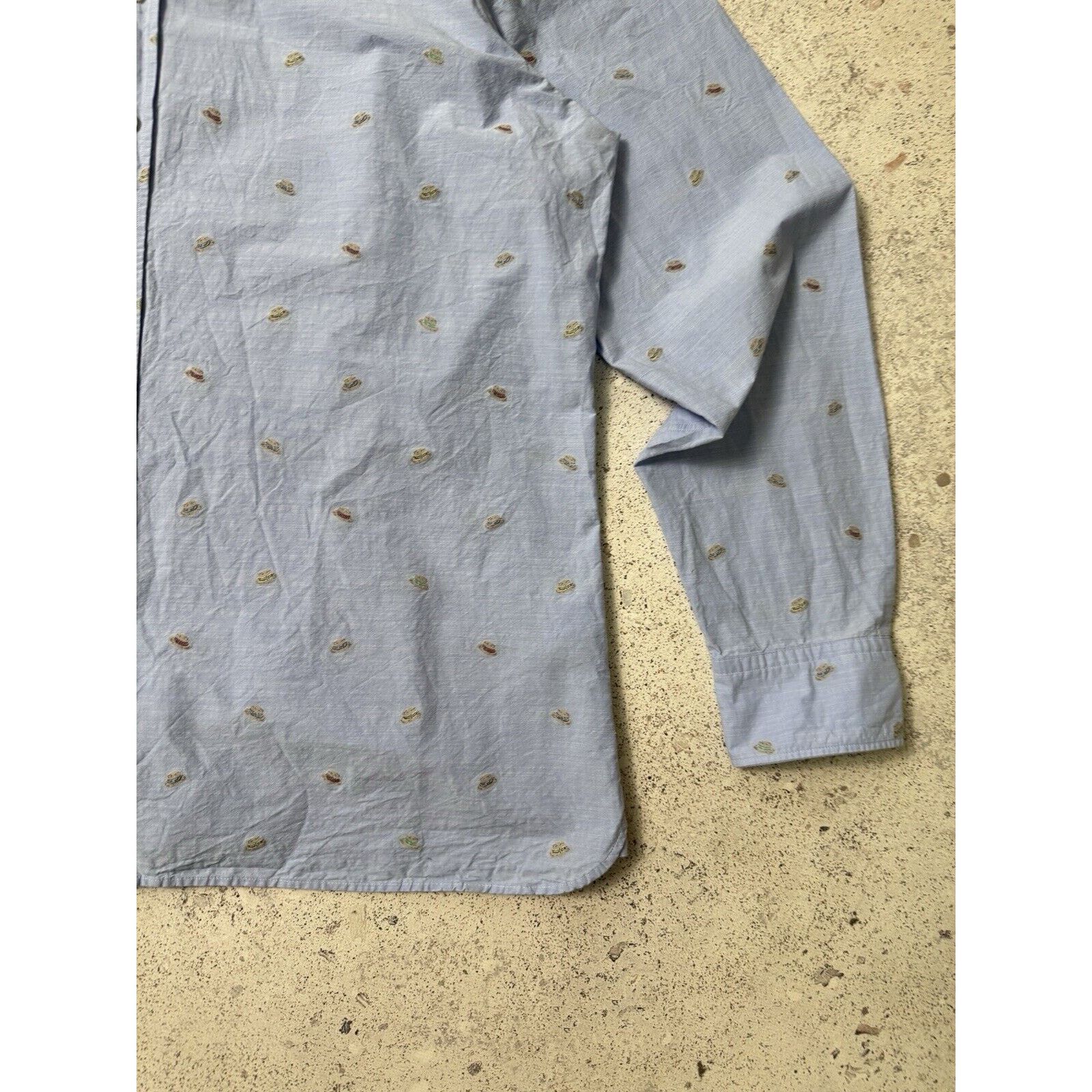 Hackett Hackett London Men Blue Hat Pattern Button Up Shirt Size XXL Size US XXL / EU 58 / 5 - 6 Thumbnail