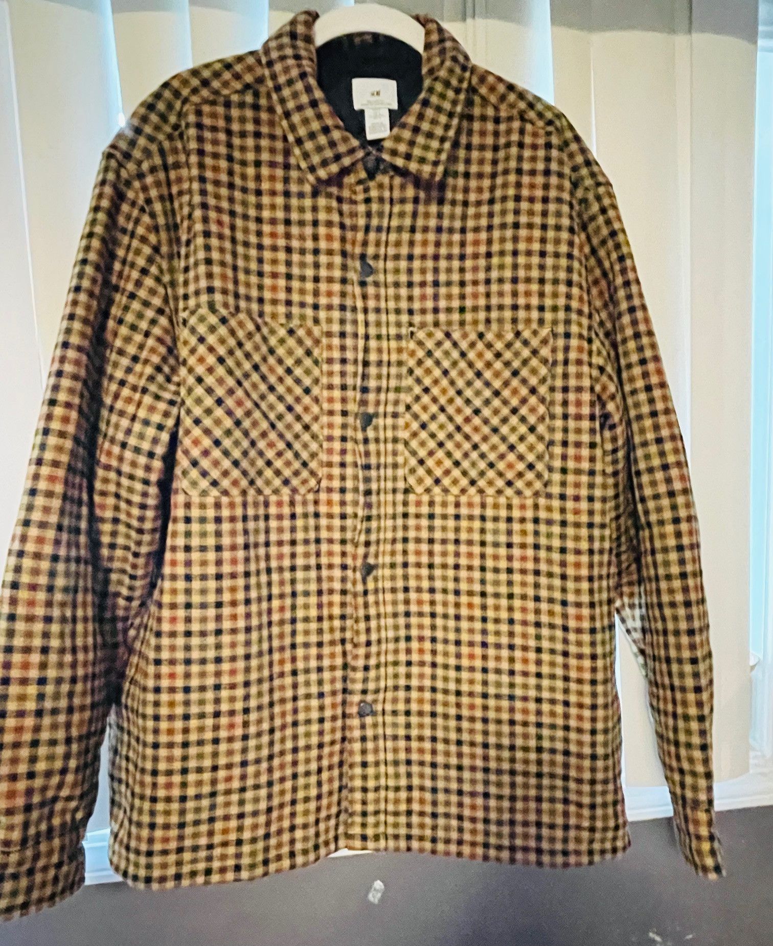 H&M H&M Large Tan Checked Shirt Jacket Size US L / EU 52-54 / 3 - 1 Thumbnail