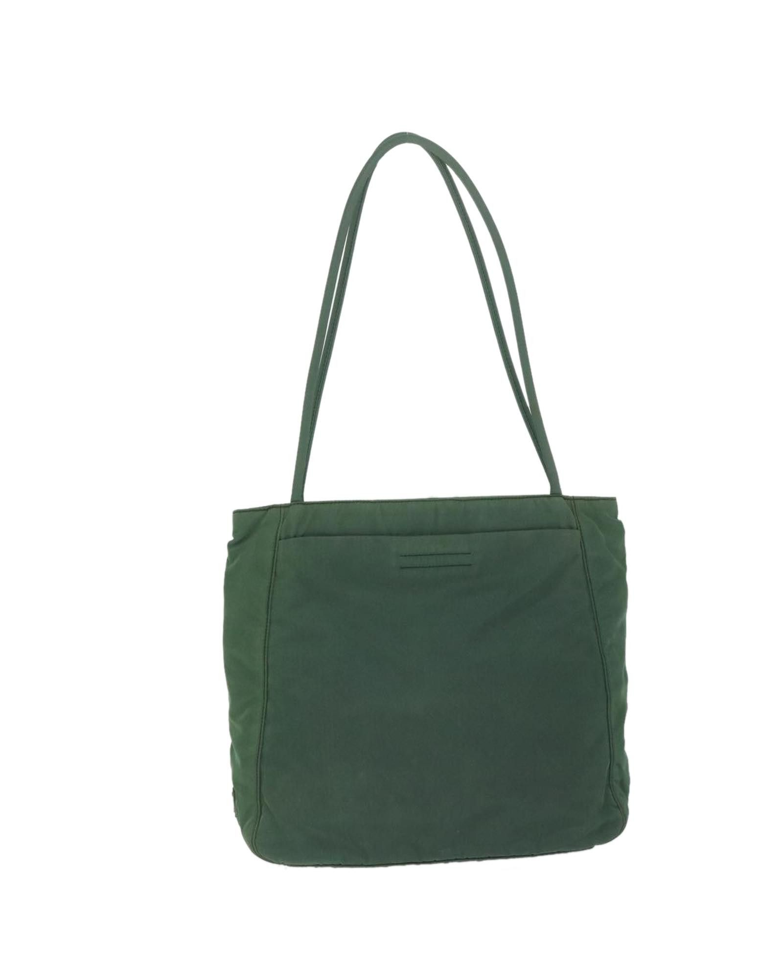 image of Prada Green Synthetic Shoulder Bag, Women's