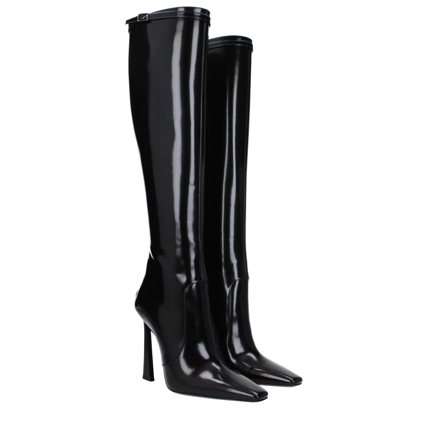 Saint Laurent Paris ob1o1e1124 Leather Boots in Black Size US 6 / IT 36 - 2 Thumbnail