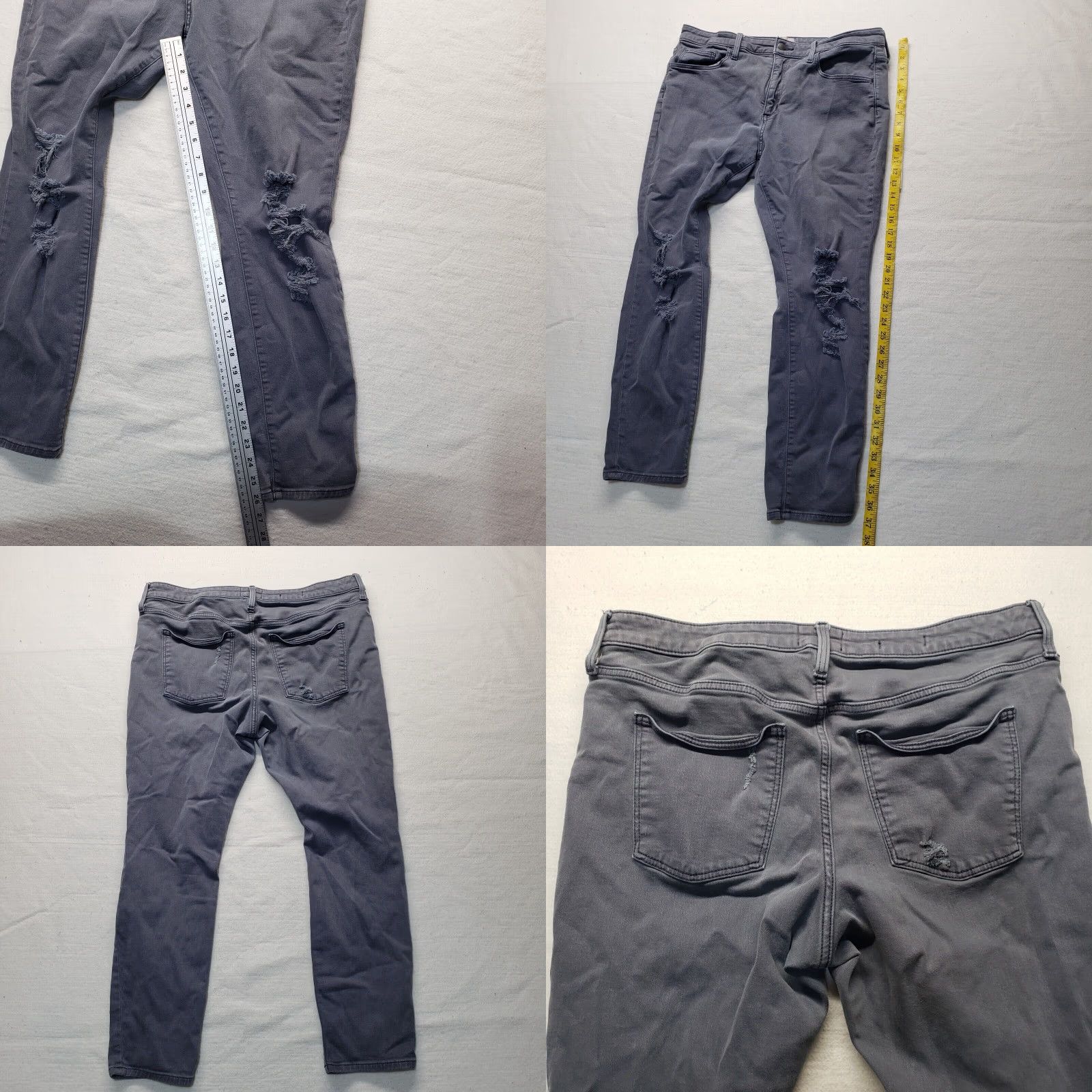 Vintage Universal Thread Jeans Skinny Regular 16/33 Adult Women's Denim Gray Stretch 5-Pocket Hooks Belt Loops Jeans Size 38" / US 16 / IT 52 - 8 Thumbnail