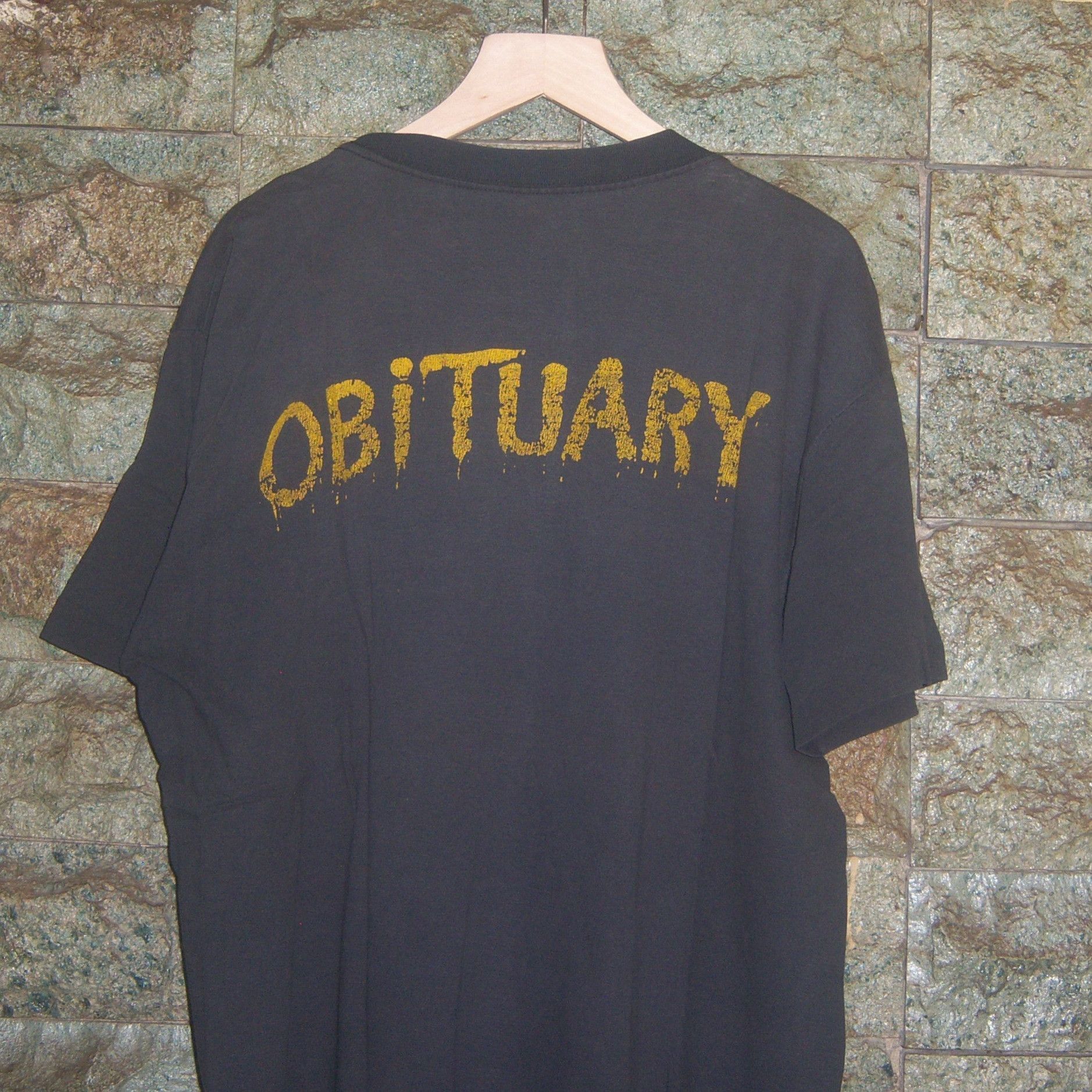 Band Tees × Vintage 90s Obituary Cause Of Death Europe Size US L / EU 52-54 / 3 - 16 Thumbnail