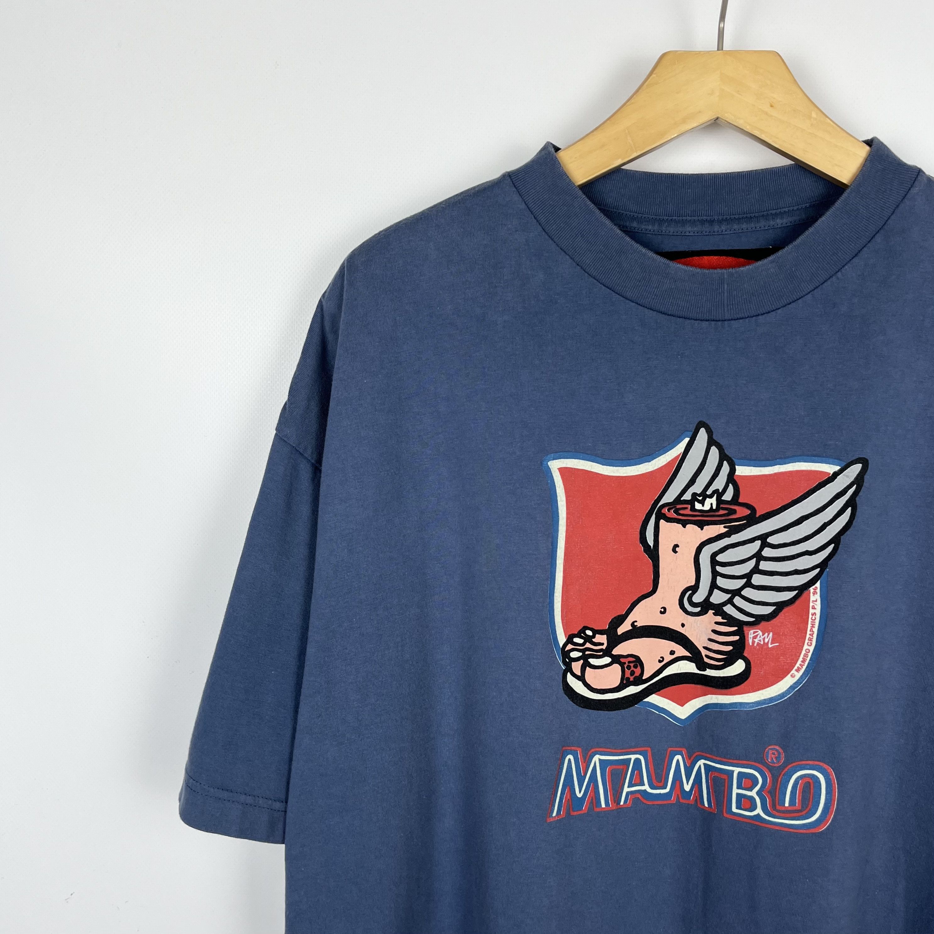 Mambo Vintage Mambo Australia Winged Foot Big Logo T Shirt 1996 Size US M / EU 48-50 / 2 - 5 Thumbnail