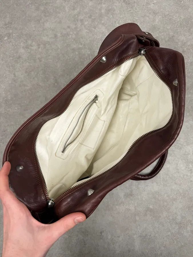Maison Margiela 2012 Maison Margiela H&M Brown Upside Down Shoulder Leather Bag Size ONE SIZE - 8 Thumbnail