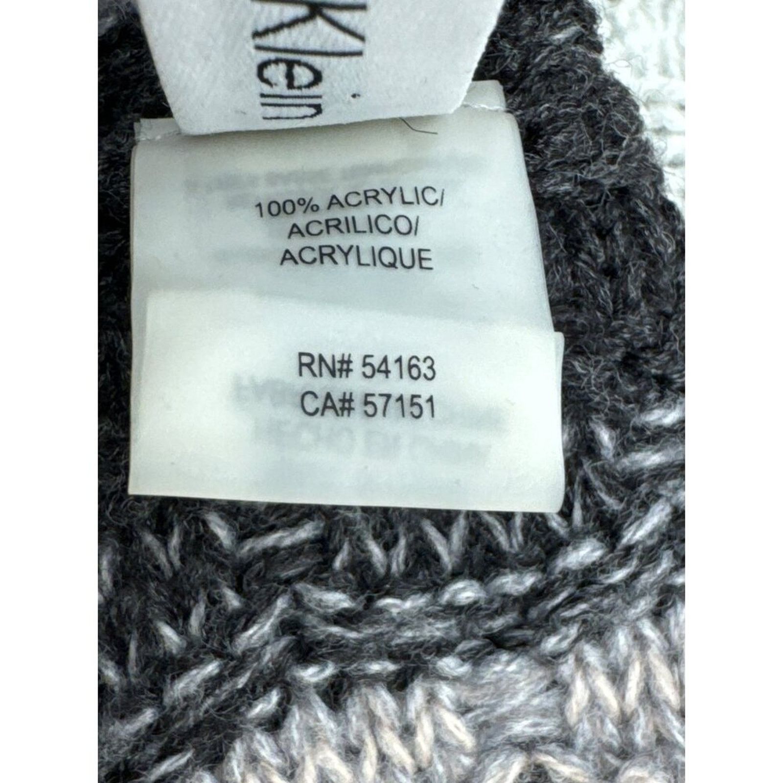 Calvin Klein Calvin Klein Striped Knit Infinity Scarf Black Beige Size ONE SIZE - 5 Thumbnail