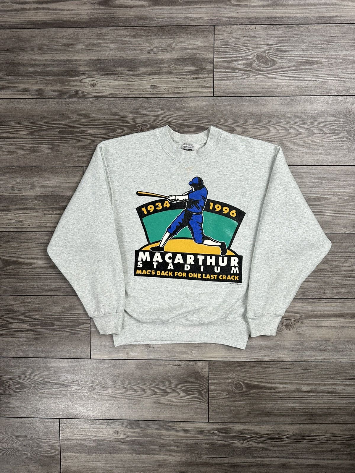 MLB × Vintage Vintage 90’s MacArthur Stadium Macs Back Baseball Crewneck Size US M / EU 48-50 / 2 - 1 Thumbnail