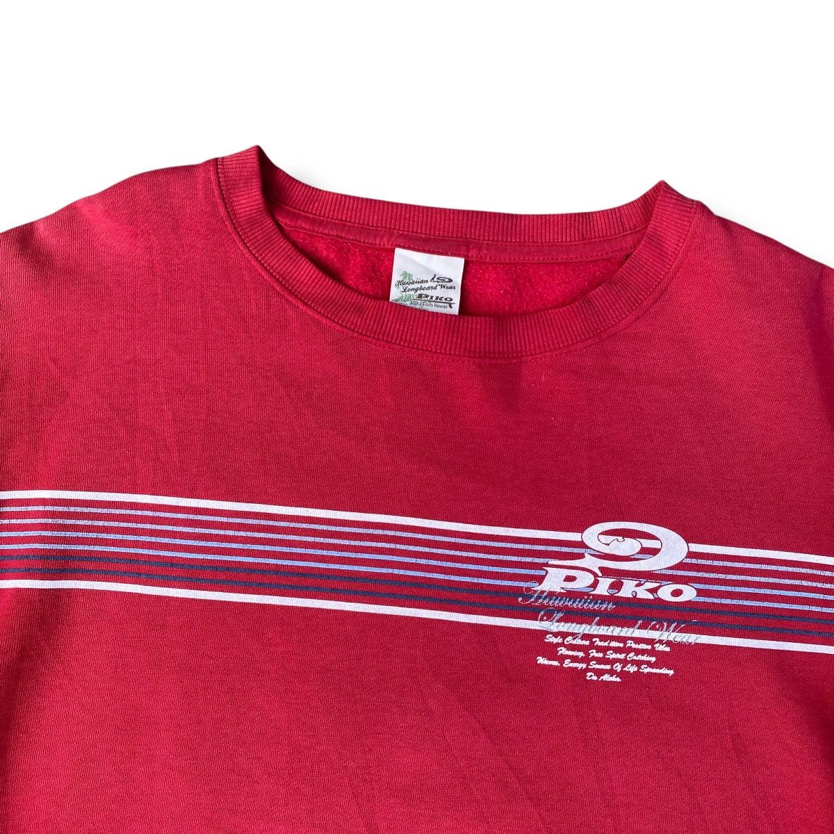 Vintage Vintage 90s Piko Hawaiian Longboard Wear Sweatshirt. #F4 Size US L / EU 52-54 / 3 - 4 Thumbnail