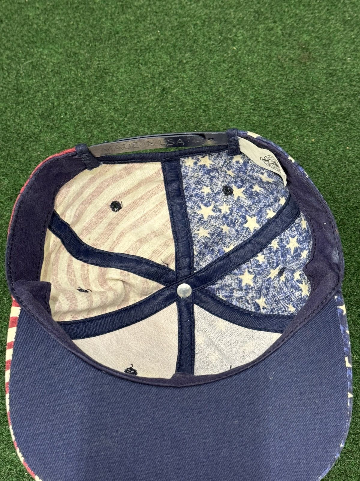 Budweiser × Vintage Vintage Budweiser American Flag All Over Print Snapback Hat Size ONE SIZE - 5 Thumbnail