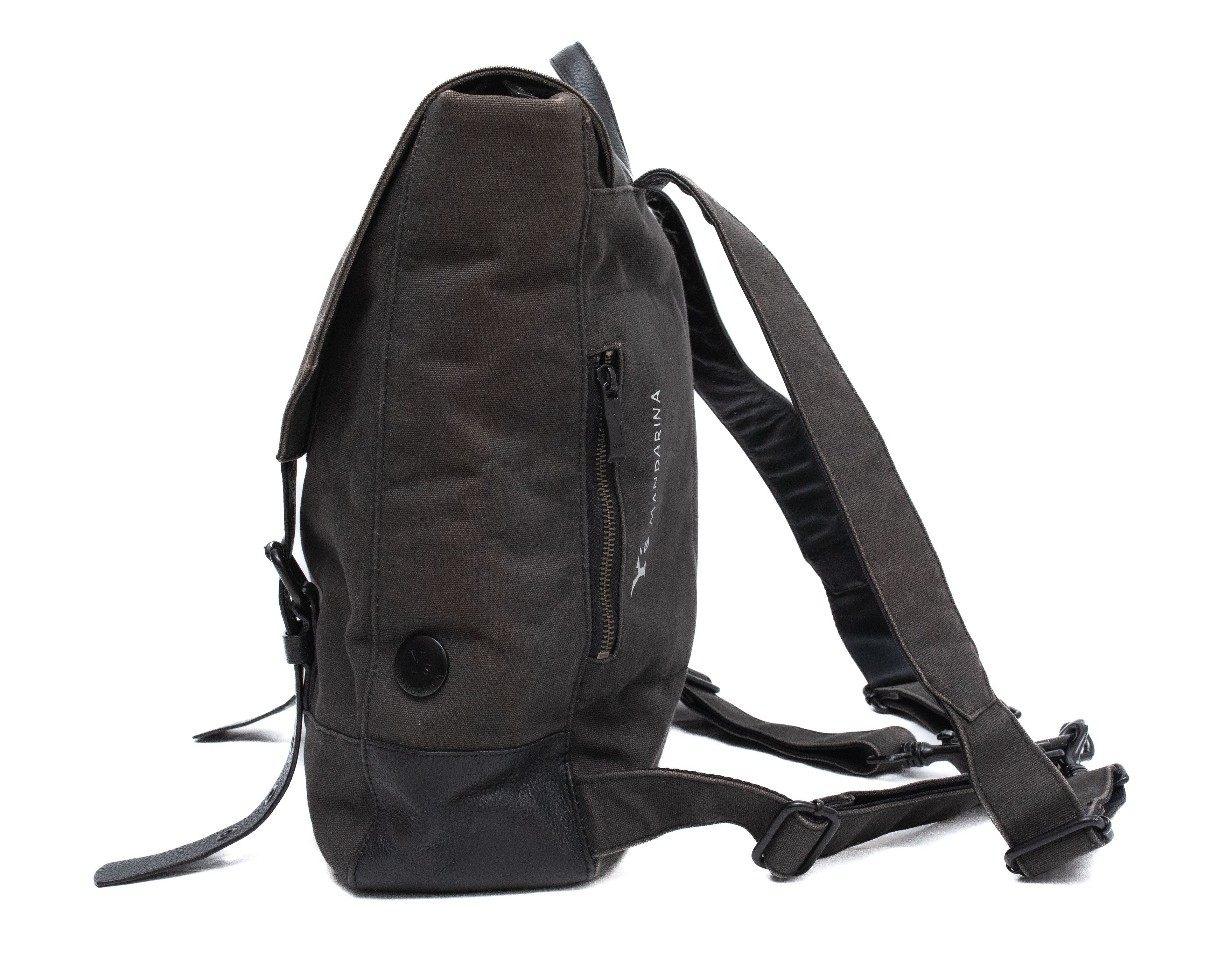 Y's Y’s MANDARINA Canvas Backpack w Leather Detail Size ONE SIZE - 3 Thumbnail
