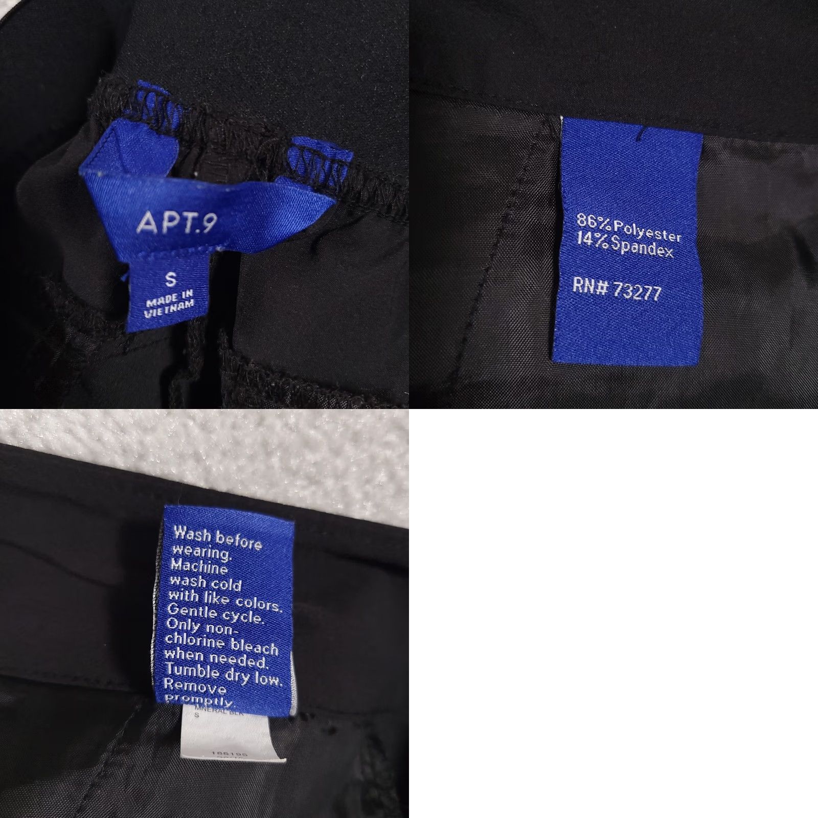 Apt. 9 Apt 9 Performance Flex Joggers Womens Small Black Pockets Elastic Waist Relaxed Tapered Pants Size 28" / US 6 / IT 42 - 9 Thumbnail