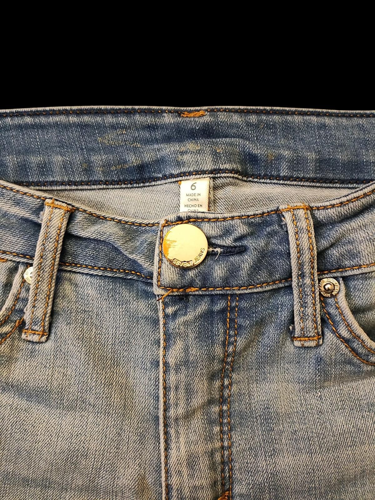Seven 7 Seven7 Stylish Blue Denim Shorts - Size 6 Size 28" / US 6 / IT 42 - 4 Thumbnail