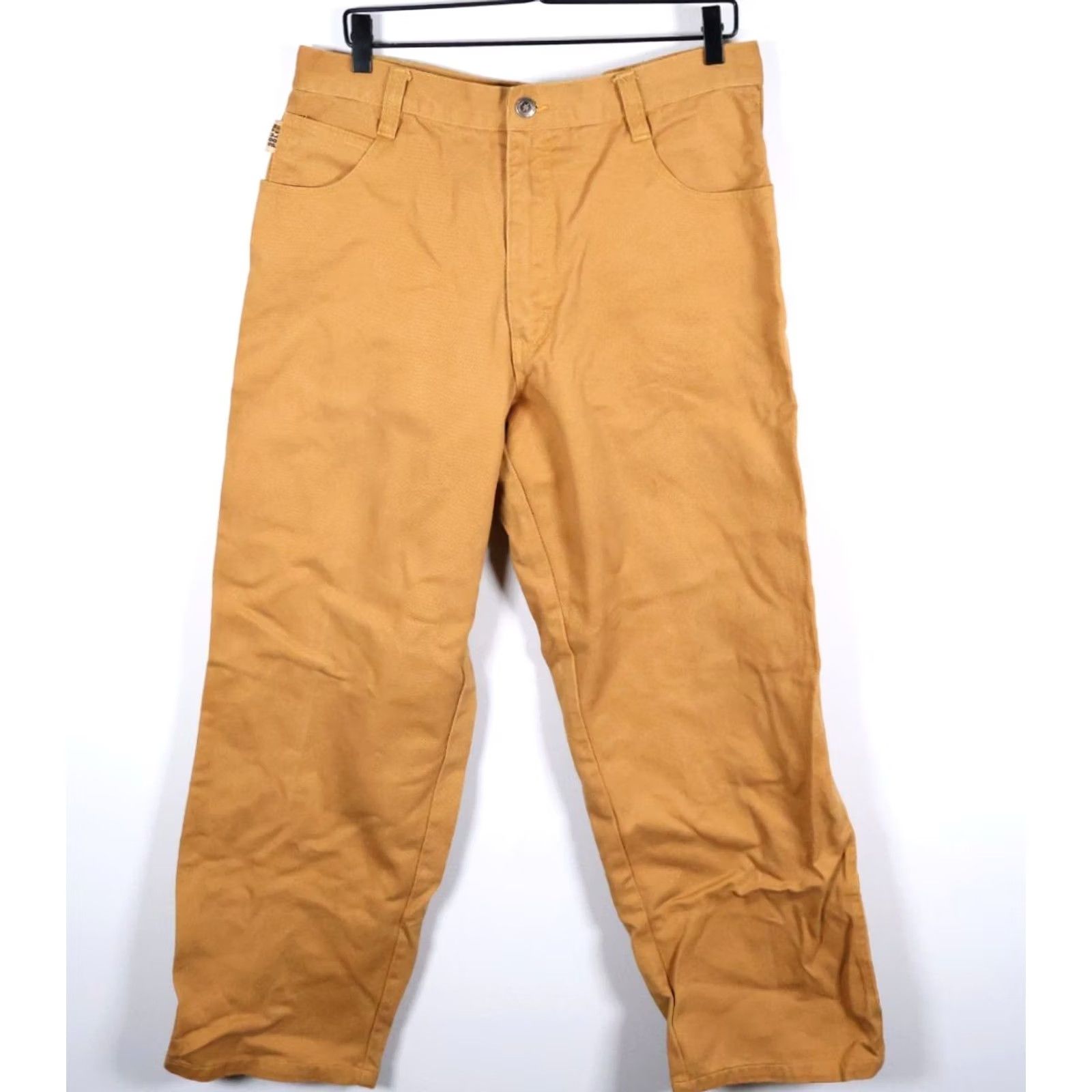Southpole Southpole Jeans Men 33 x 31 Tan Straight 100% Cotton Denim Vintage 90s Hip Hop Retro Zip Fly 5-Pocket Inseam 31 Womens? Size US 33 - 2 Thumbnail