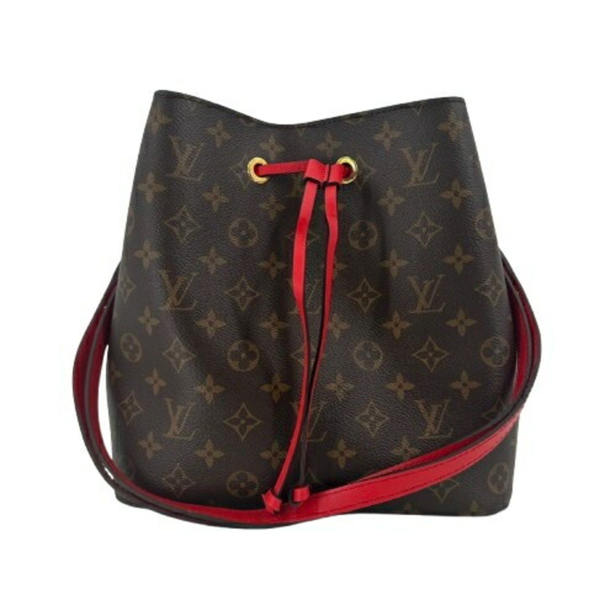 Louis Vuitton M44021 Monogram Neonoe Mm Coquelicot Red Shoulder Crossbody Bag in Brown, Women's