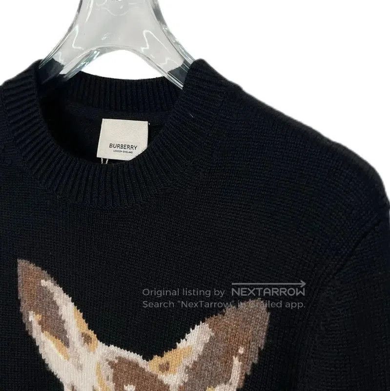 Burberry Burberry Black Wool Sweater with Deer Print. Size XS / US 0-2 / IT 36-38 - 4 Thumbnail