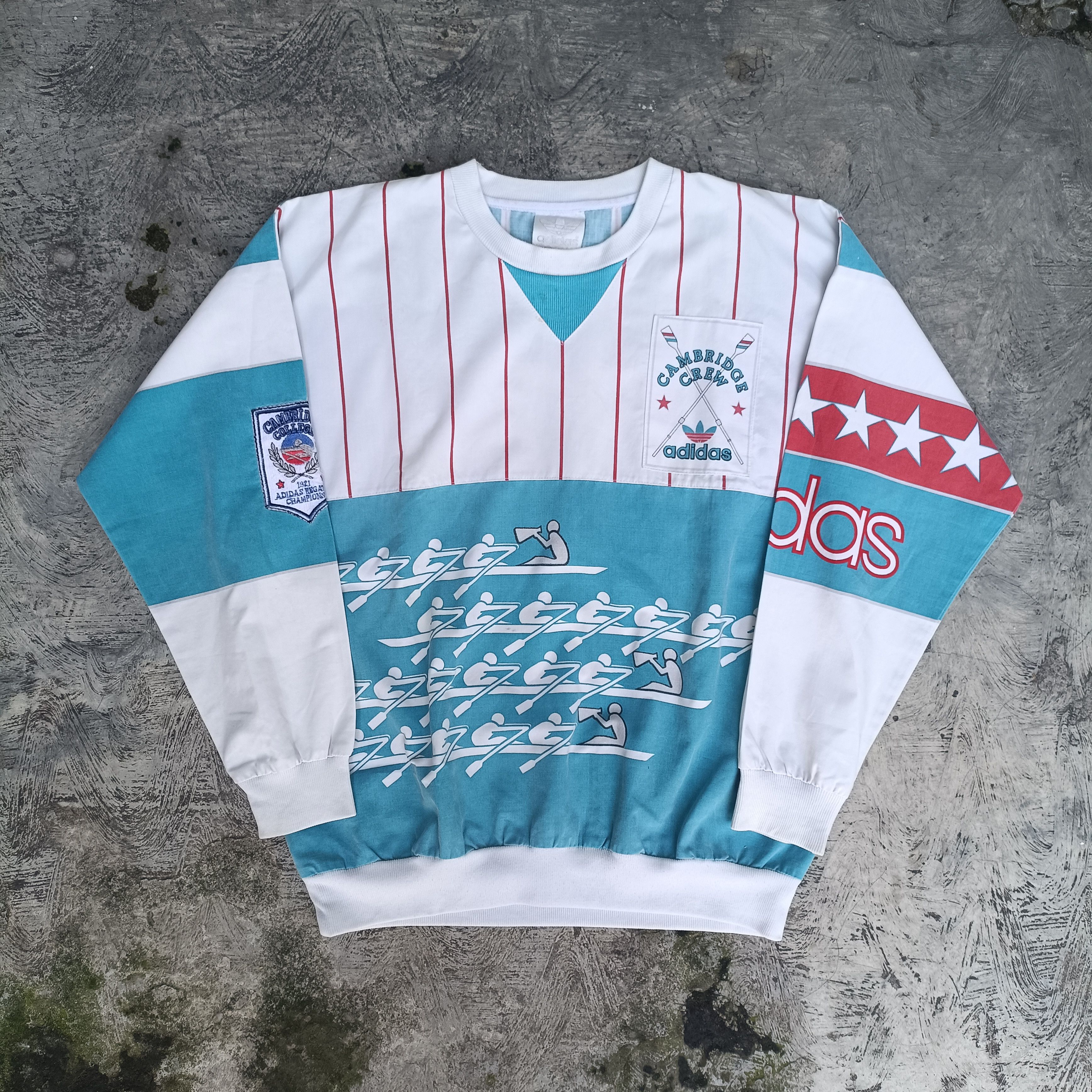 Adidas 80s Adidas Cambridge Sailing Crew Sweatshirt Size US M / EU 48-50 / 2 - 1 Thumbnail