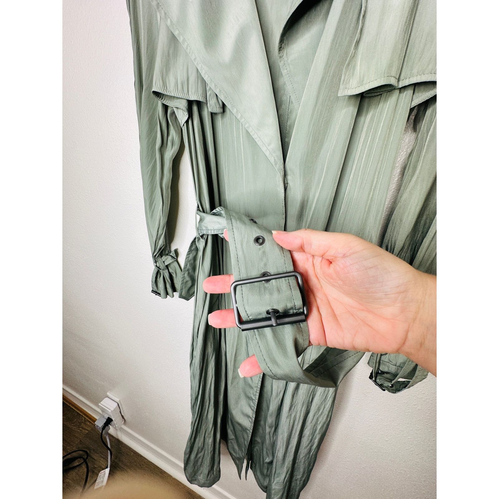 Other BCBGMaxazria Sage Ultra Thin Wide Notch Lapel Belt Jacket S Size S / US 4 / IT 40 - 10 Thumbnail