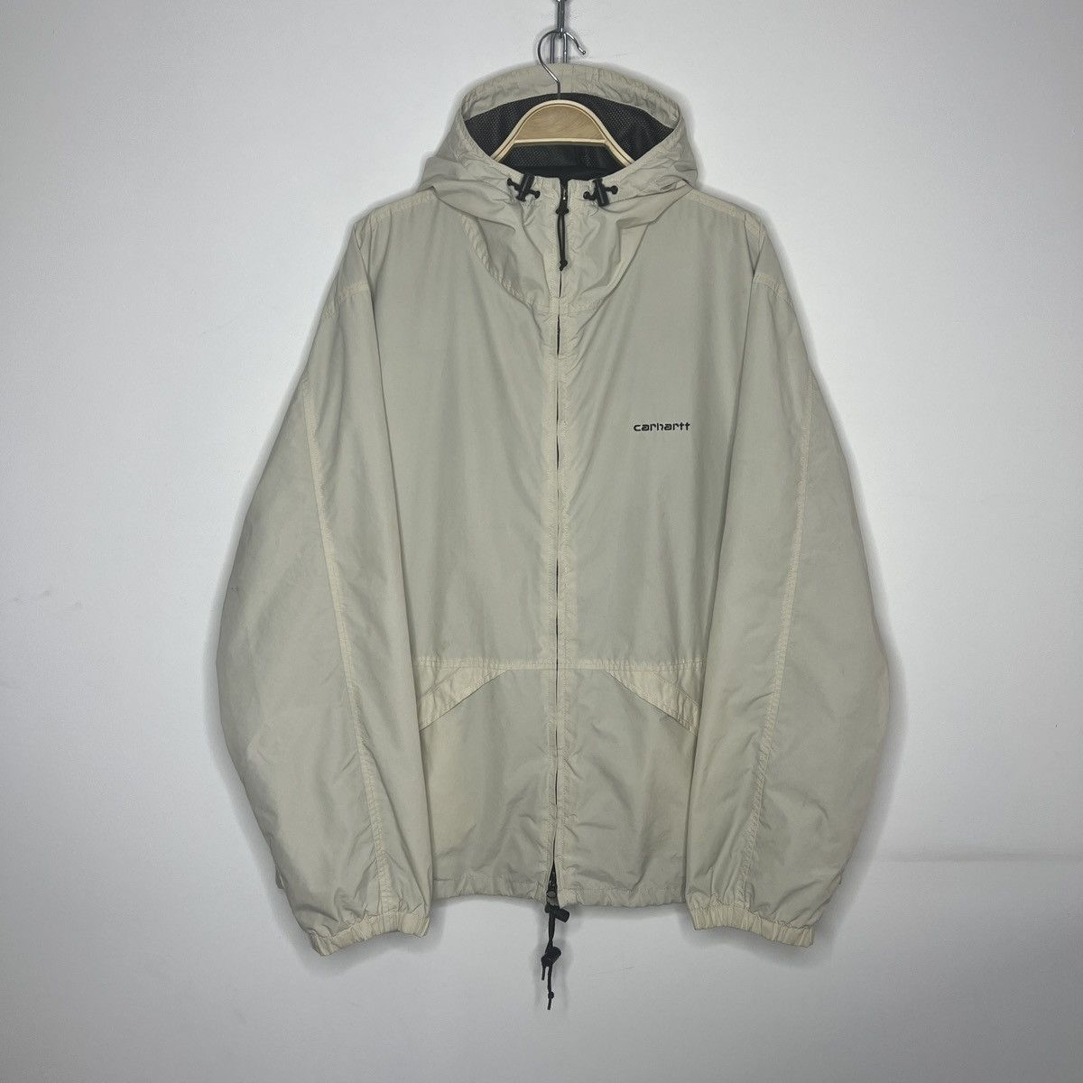 Carhartt × Vintage Vintage 90s Carhartt Hooded Nylon Full Zip Jacket Size US XL / EU 56 / 4 - 1 Thumbnail