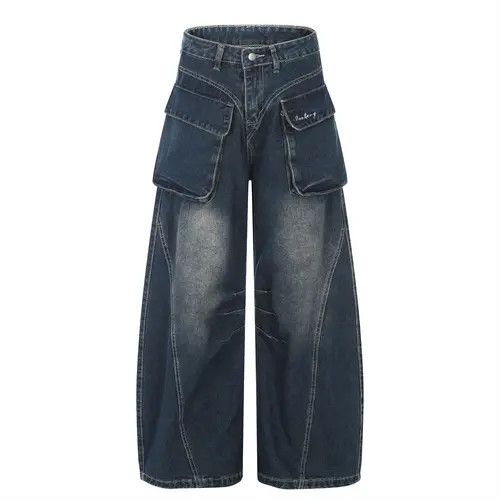 Japanese Brand × Jean American street multi-pocket loose deconstructed cargo jeans Size US 32 / EU 48 - 1 Thumbnail