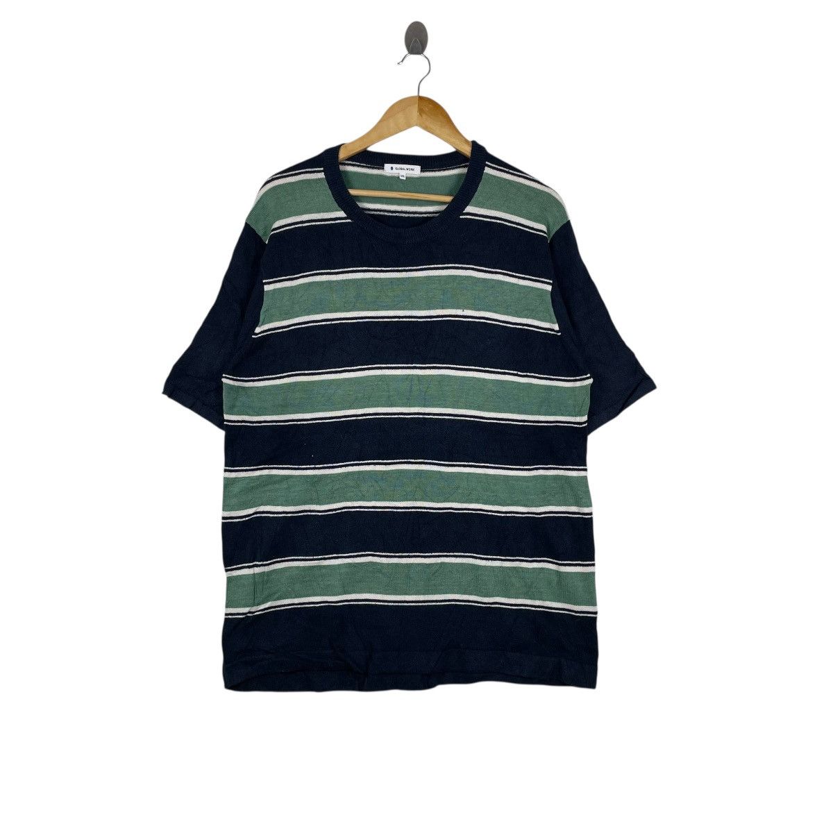 Global Work Global Work Japan Stripe Knitwear Shirt Size US XL / EU 56 / 4 - 1 Thumbnail