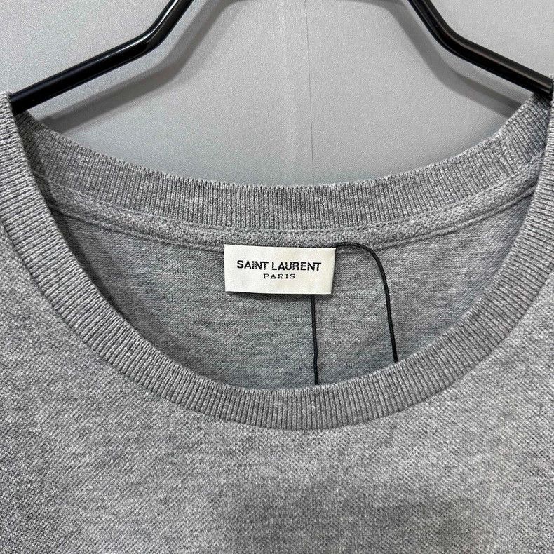 Saint Laurent Paris Saint Laurent Paris Grey embroidered logo short sleeve 2505 Size US XXL / EU 58 / 5 - 5 Thumbnail
