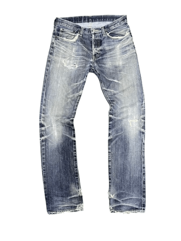 Japanese Brand Takeo Kikuchi Distressed Denim Size US 31 - 2 Thumbnail
