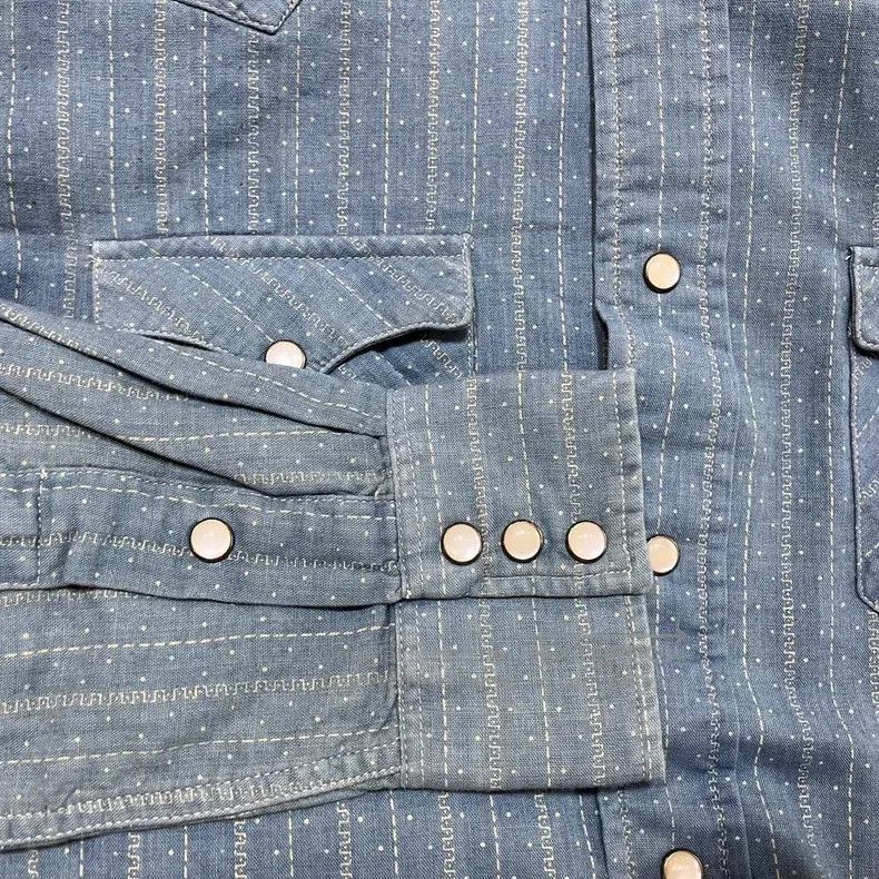 RRL Ralph Lauren RRL Ralph Lauren Double-sided blue-dyed striped shirt Size US M / EU 48-50 / 2 - 6 Thumbnail