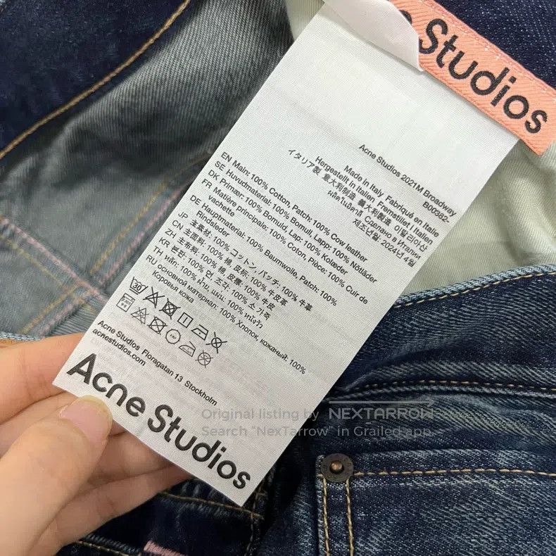 Acne Studios Acne Studios Dark Blue Washed Denim Jeans Size US 30 / EU 46 - 4 Thumbnail