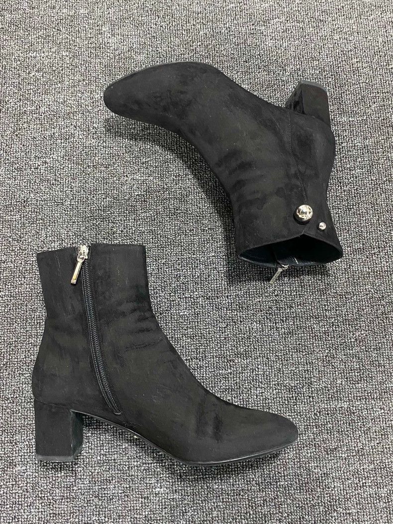 Dior Dior Black Suede Mid-2505 Size US 5.5 / IT 35.5 - 2 Thumbnail