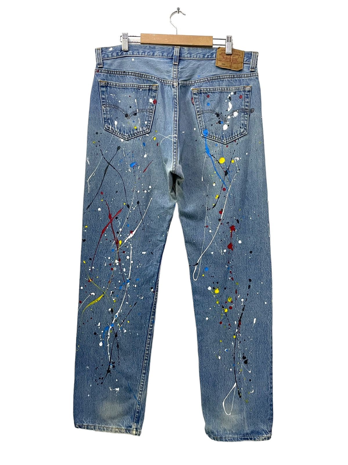 Levi's × Vintage Vintage Levis 501 Sex Pistol Paint Splatter Punk Jeans Size US 36 / EU 52 - 10 Thumbnail