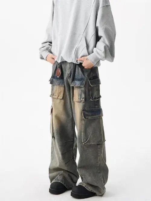 Japanese Brand Vintage High Street Hip Hop Multi-Pocket Jeans Size US 32 / EU 48 - 4 Thumbnail