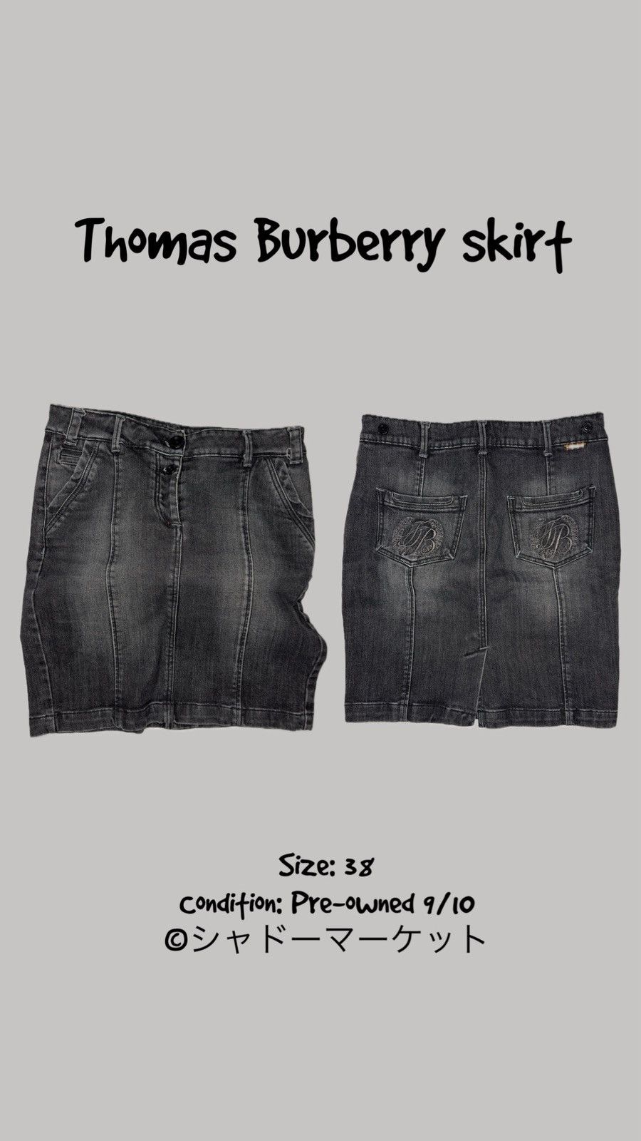 Burberry × Vintage VINTAGE THOMAS BURBERRY SKIRT Size 38 Size 38" / US 16 / IT 52 - 1 Thumbnail