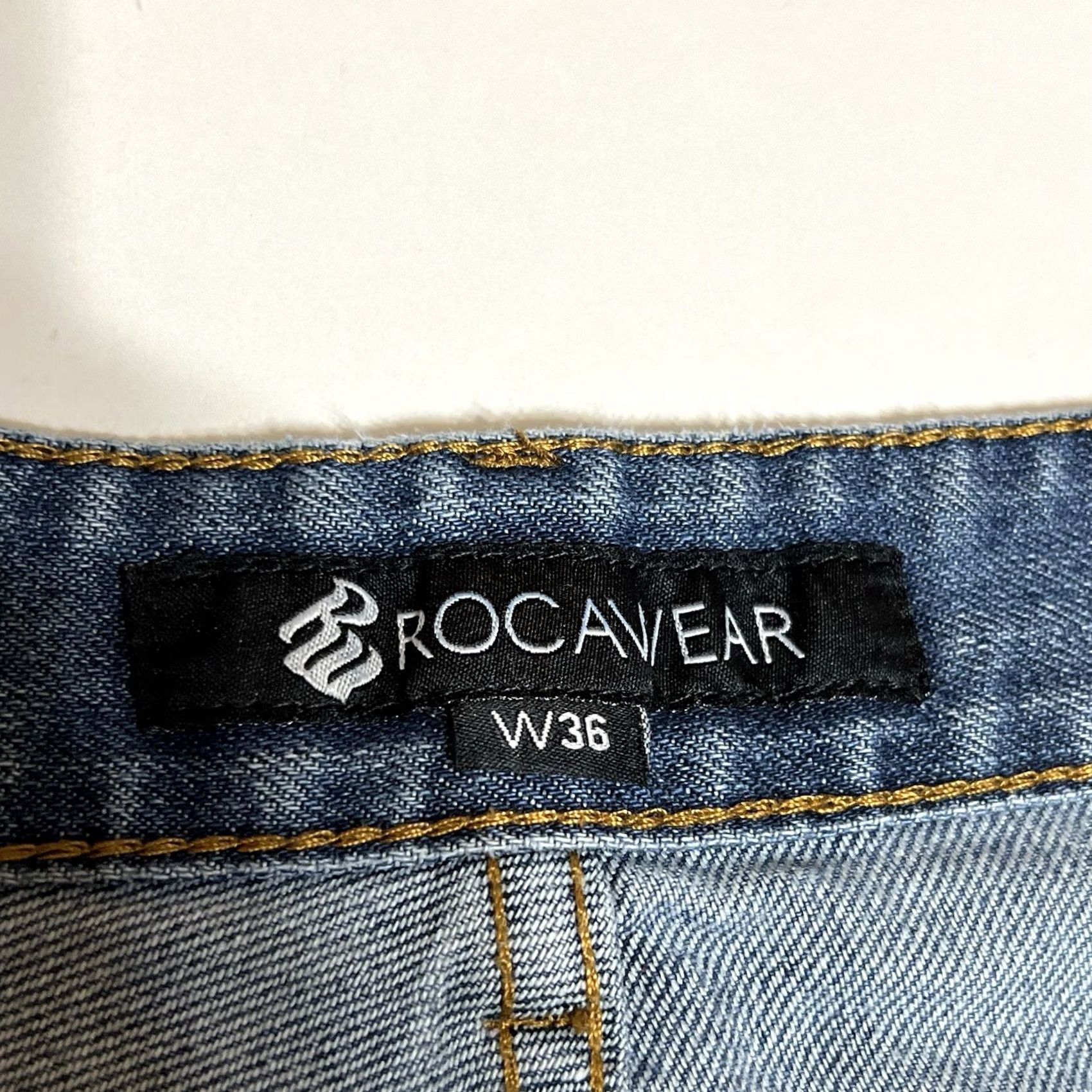 Rocawear VINTAGE Rocawear Jeans Mens Blue Denim Baggy Wide Leg Y2K 90s Hip Hop 35x30 Regular Inseam 30 Size US 35 - 7 Thumbnail