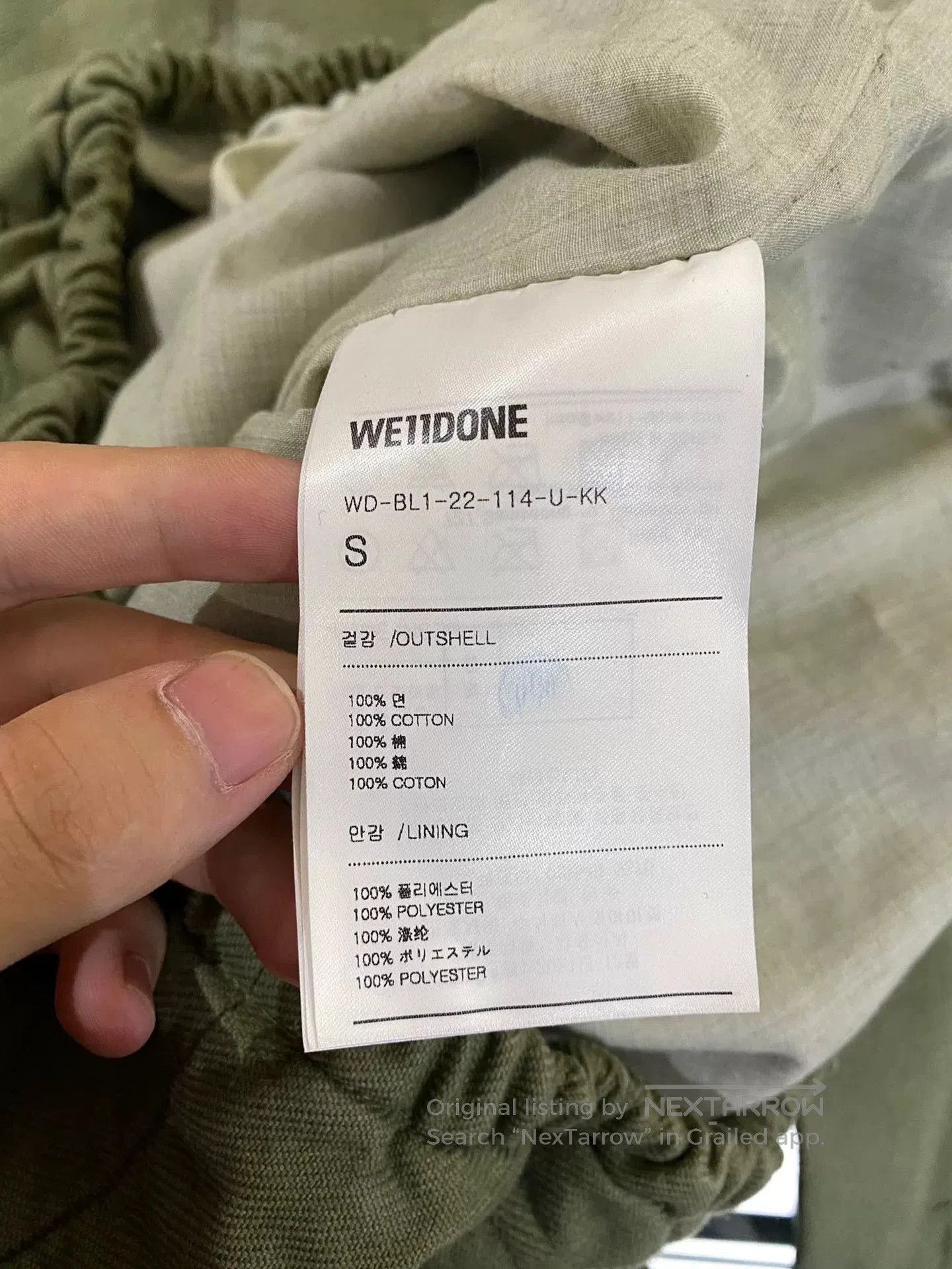 WE11DONE thick green sweatshirt with tags. Size US M / EU 48-50 / 2 - 8 Thumbnail
