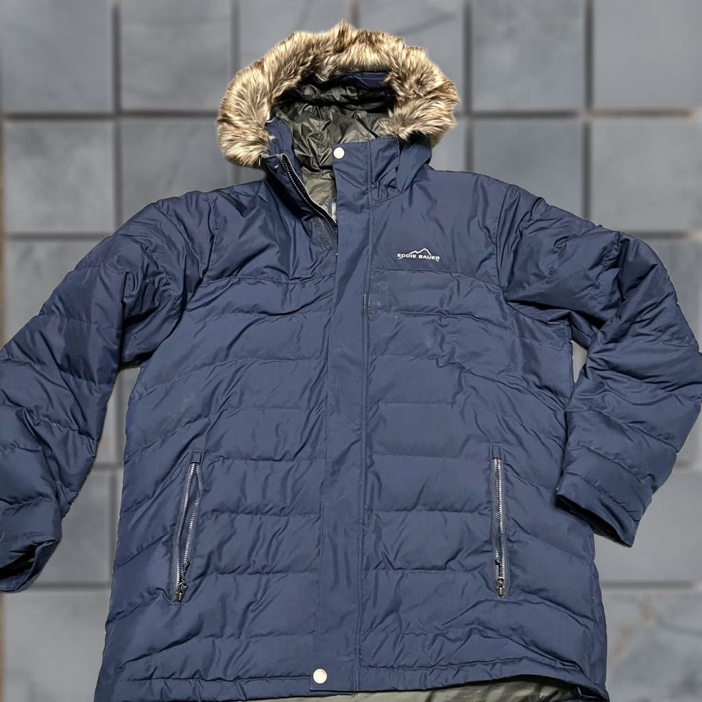 Eddie Bauer VINTAGE Eddie Bauer Coat Parka Blue XL Mens Boundary Pass Down Faux Fur Winter Size US XL / EU 56 / 4 - 1 Thumbnail