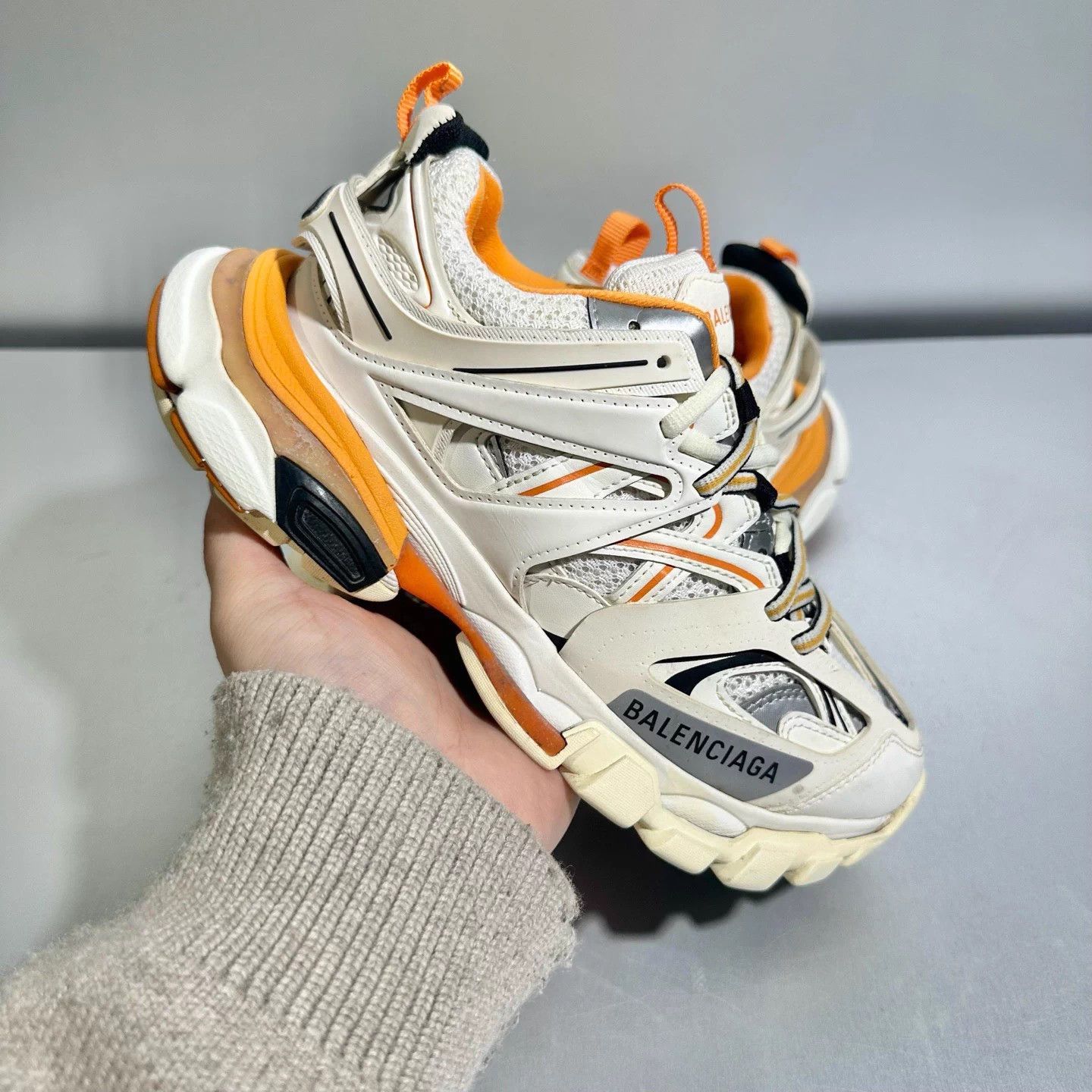 Balenciaga Balenciaga Track white orange 36 like new Size US 5 / IT 35 - 9 Thumbnail